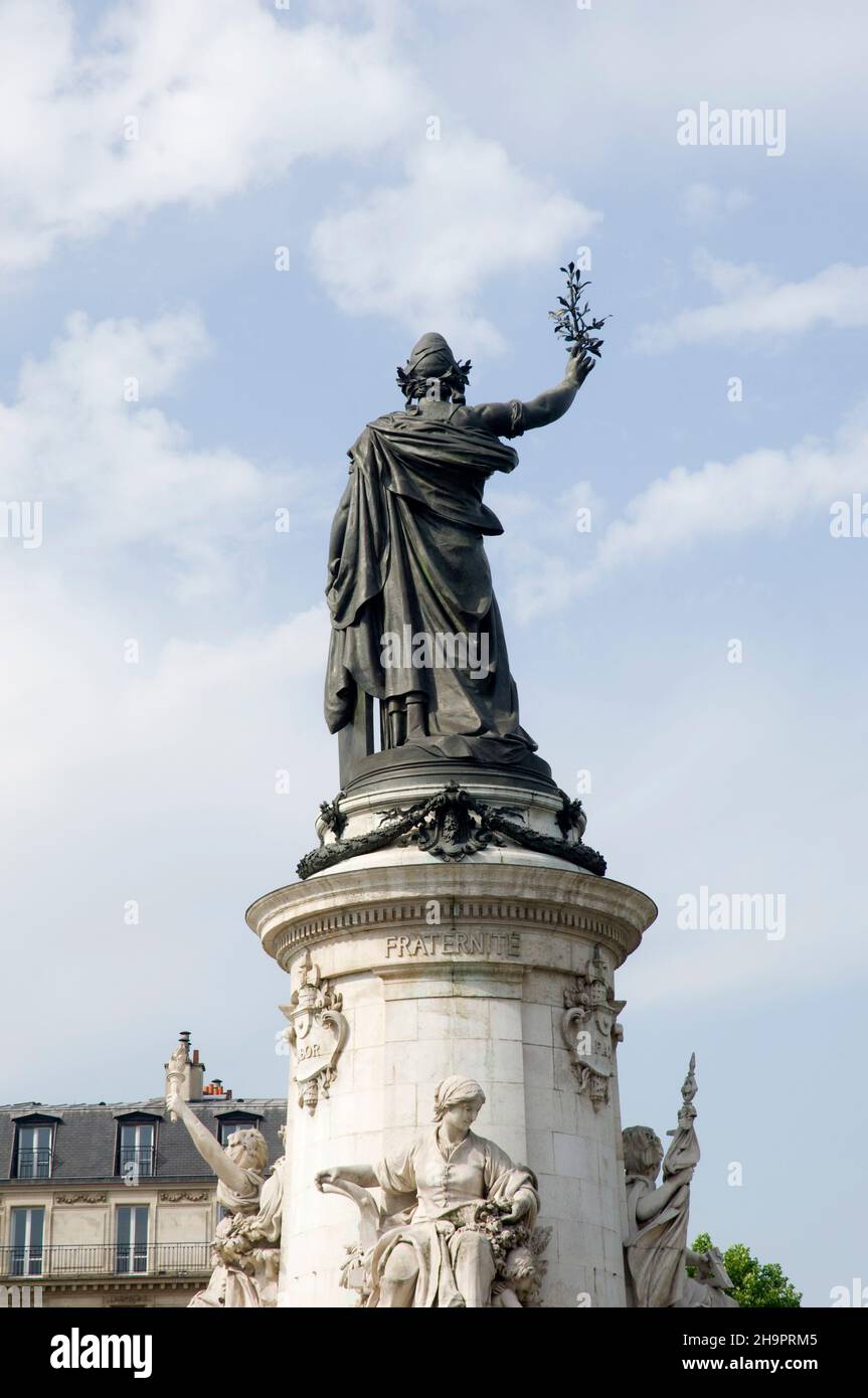 Place de la République in Paris, Frankreich Stockfoto