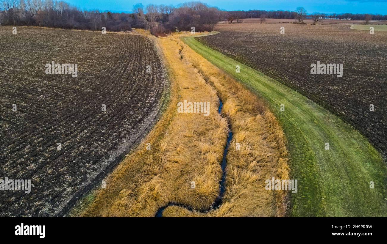 Lebendige Farben im Herbst ländlichen wisconsin Stockfoto