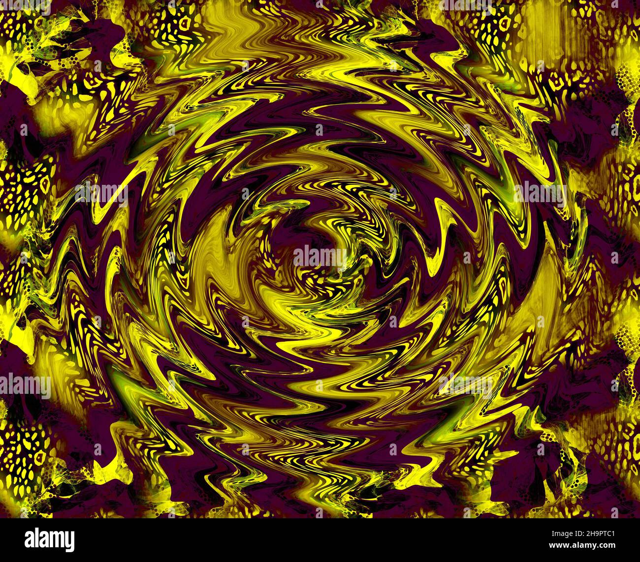 Abstrakte elektrisierenden Linien, rauchig fraktale Muster, digitale Illustration Kunst Arbeit der Rendering chaotischen dunklen Hintergrund. Stockfoto