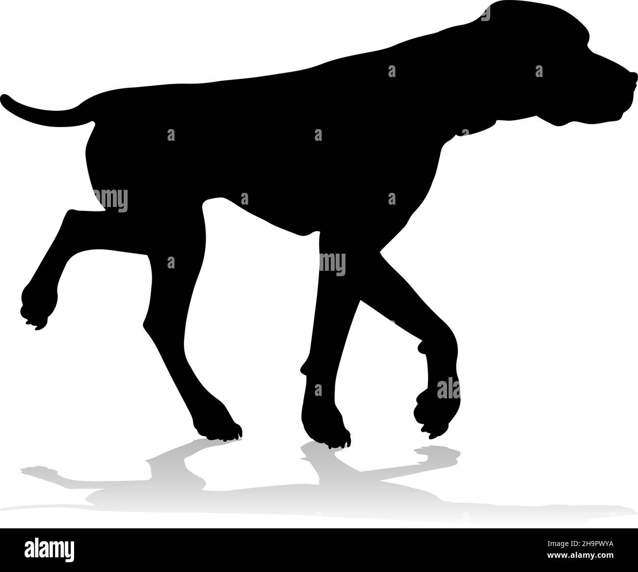 Hund Silhouette Haustier Stock Vektor