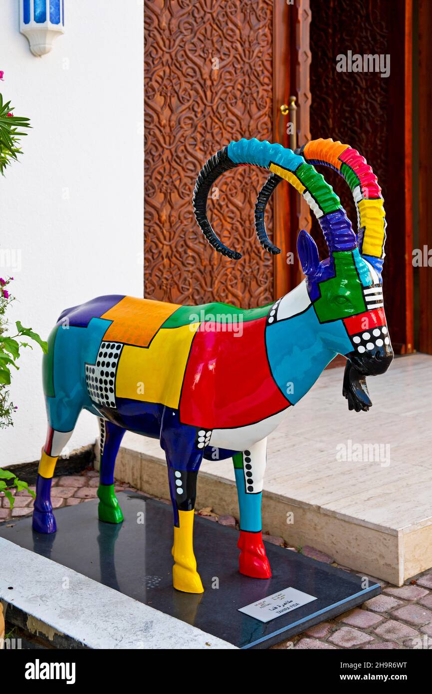 Moderne Steinböcke, Bait Al Zubair Museum, Maskat, Oman Stockfoto