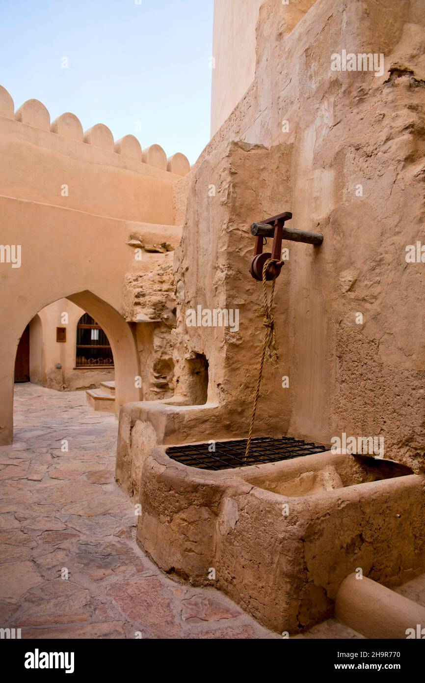 Brunnen, Nizwa Fort, Nizwa Oasis City, Nizwa, Oman Stockfoto