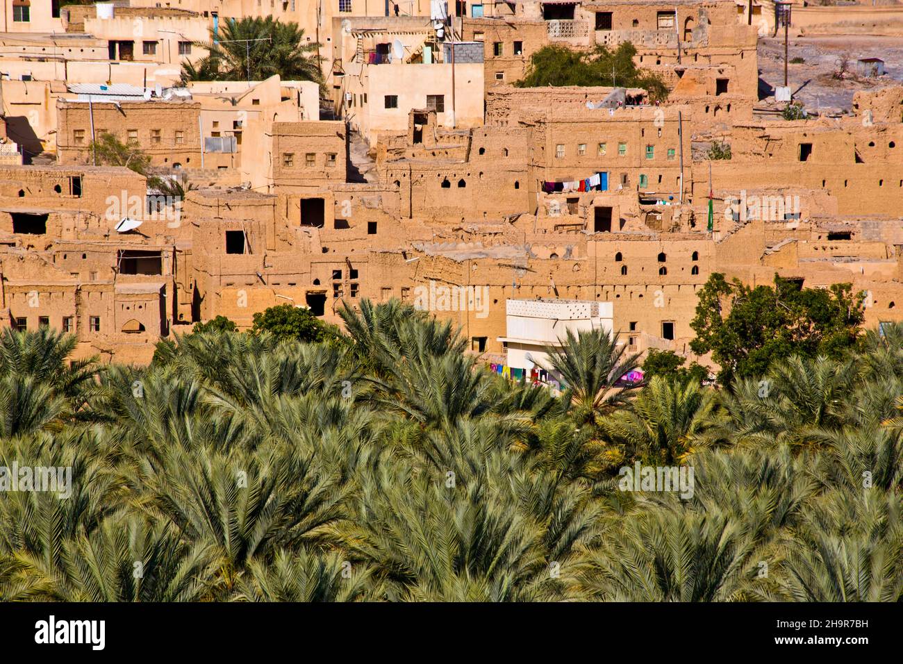 Alte Lehmsiedlung Al Hamra, Al Hamra, Oman Stockfoto