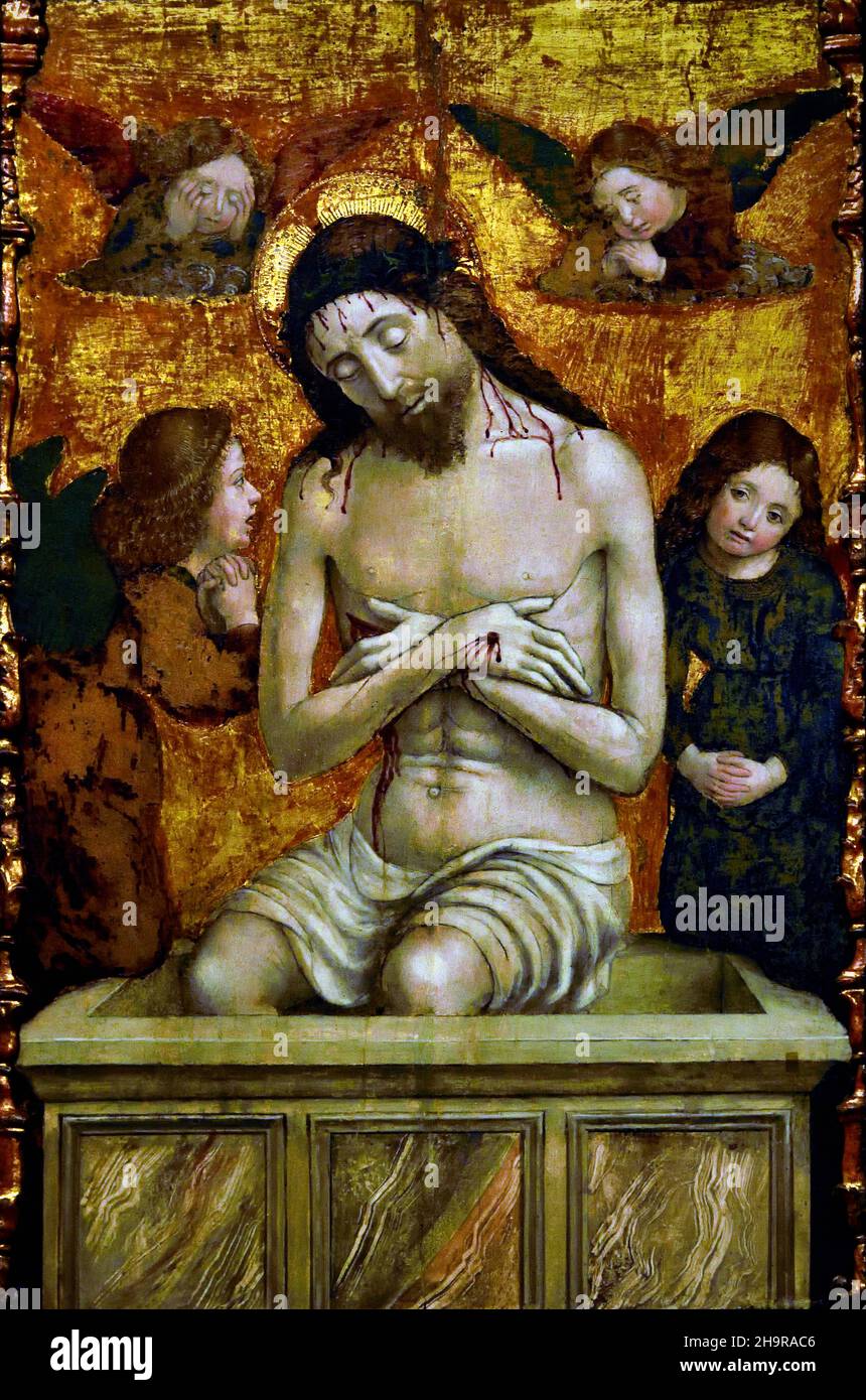 Christus der Barmherzigkeit und vier Engel, 1490-1500, Werkstatt von Giovanni Martino Spanzotti - Italien, Italienisch. Stockfoto