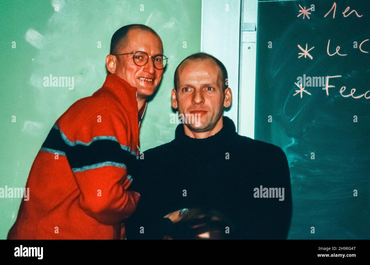 Paris, Frankreich, Portrait, AIDS-Aktivisten beim Weekly Meeting, Act Up Paris, „Didier Lestrade“ & Robert 1990er Jahre, franzosen in hiv Aids Stockfoto