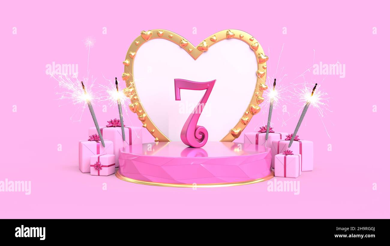 Clintons Geburtstagskarte Für 7-Jährige – '7 Today Presents', Bunt, Mit Umschlag, 216 X 114 Mm