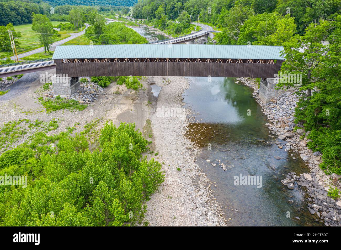 Blenheim Covered Bridge, Blenheim, NY 12131 Stockfoto
