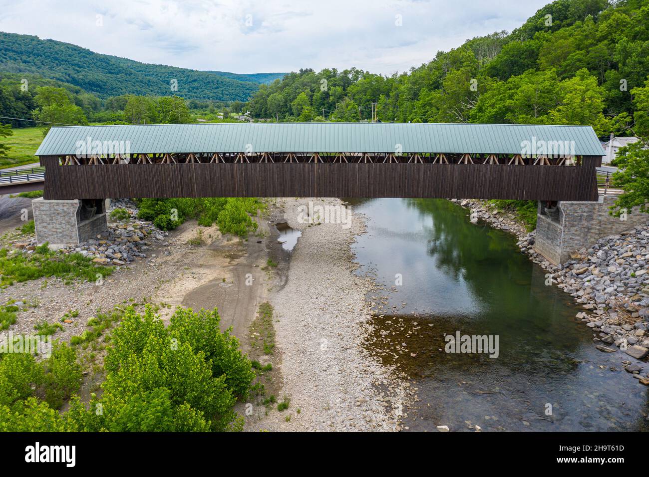 Blenheim Covered Bridge, Blenheim, NY 12131 Stockfoto