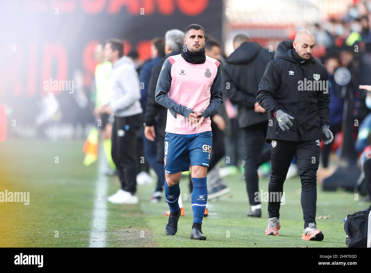 Madrid, Spanien. 5th Dez 2021. Fran Merida (Espanyol) Fußball/Fußball: Spanisches 'La Liga Santander'-Spiel zwischen Rayo Vallecano 1-0 RCD Espanyol de Barcelona im Estadio de Vallecas in Madrid, Spanien. Quelle: Mutsu Kawamori/AFLO/Alamy Live News Stockfoto