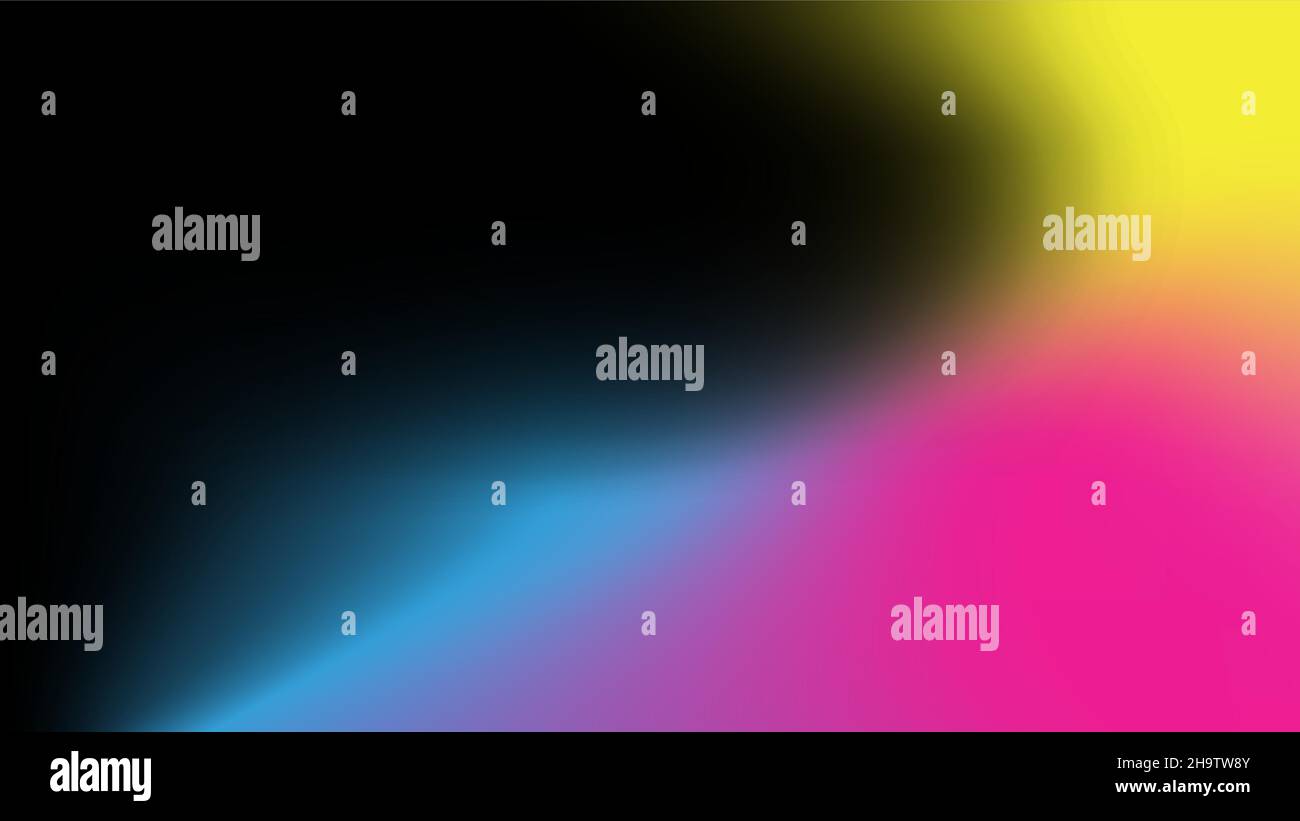 Abstrakter, Farbenfroher Hintergrund. Regenbogenflecken auf schwarzem Hintergrund. Vektorgrafik Stock Vektor