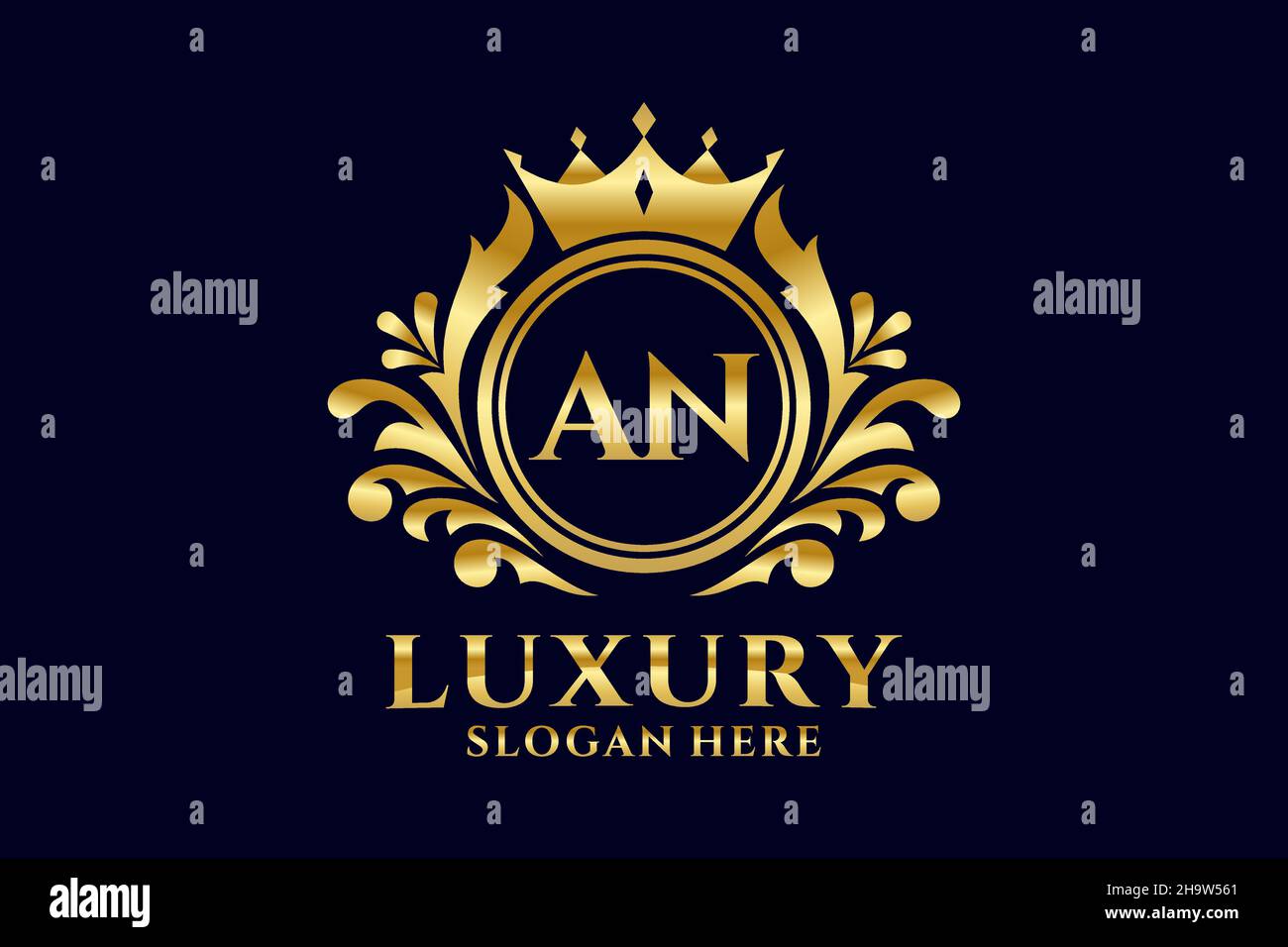 EINE Vorlage mit dem Royal Luxury Logo in Vektorgrafik für luxuriöse Branding-Projekte und andere Vektordarstellung. Stock Vektor