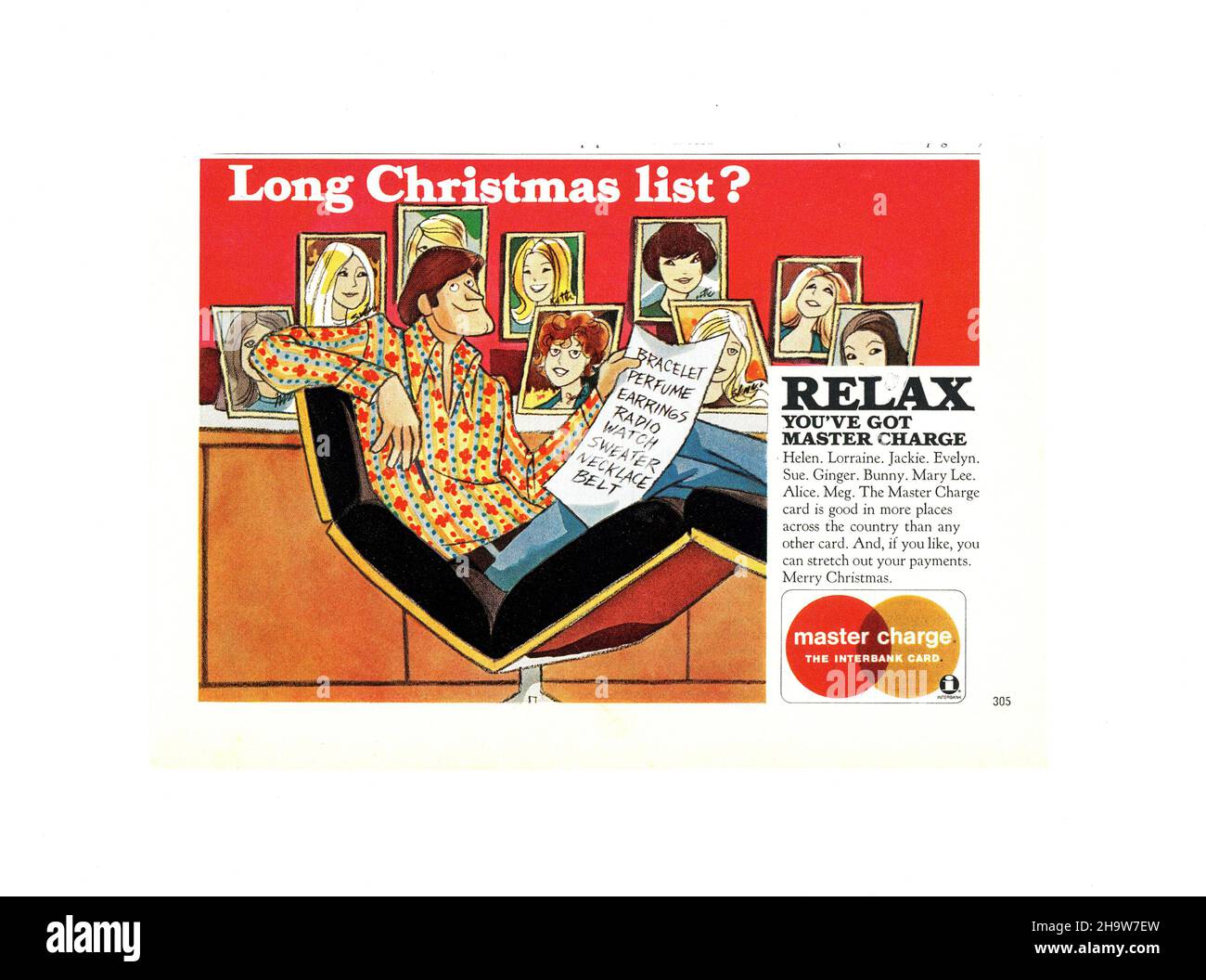 Vintage Dezember 1973 'Playboy Magazine' Werbung, USA Stockfoto