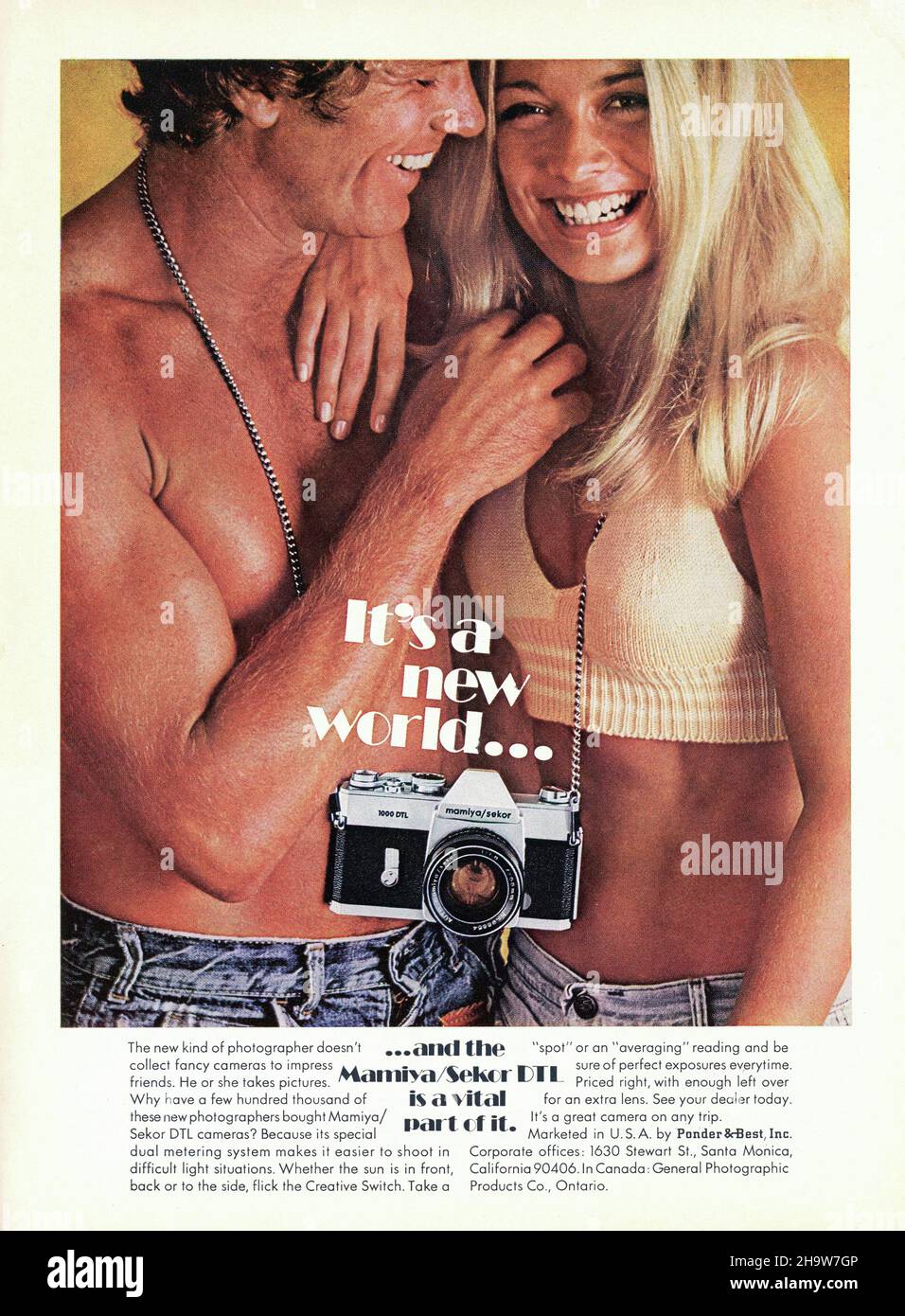 Vintage Dezember 1973 'Playboy Magazine' Werbung, USA Stockfoto