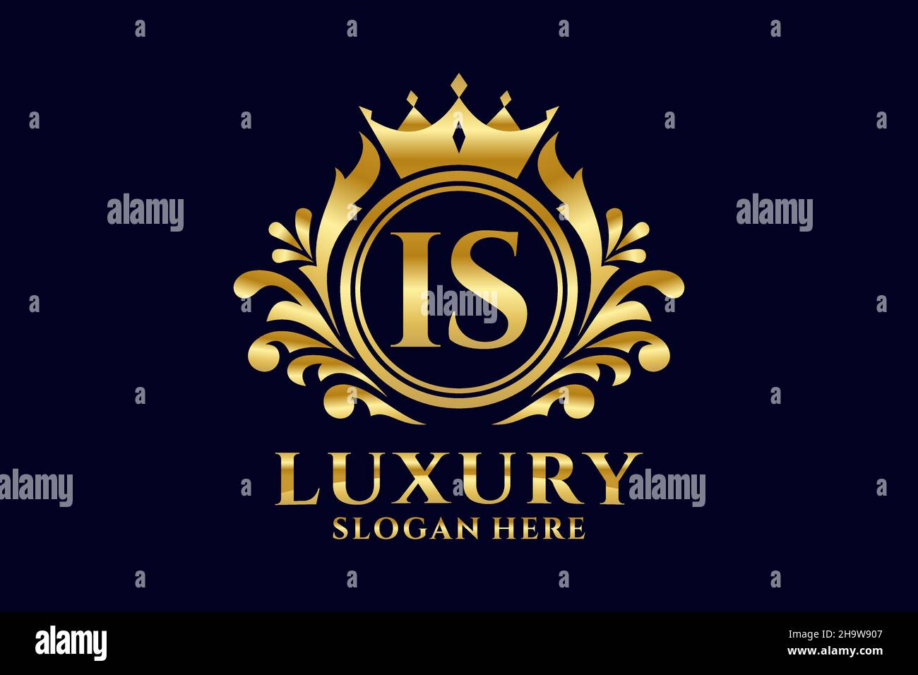 IST Buchstaben Royal Luxury Logo Vorlage in Vektor-Kunst für luxuriöse Branding-Projekte und andere Vektor-Illustration. Stock Vektor