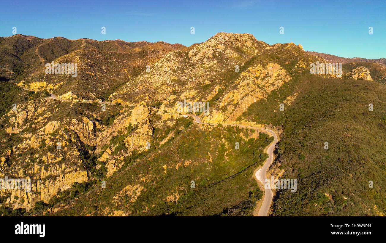 Gibraltar Road, Montecito, Kalifornien Stockfoto