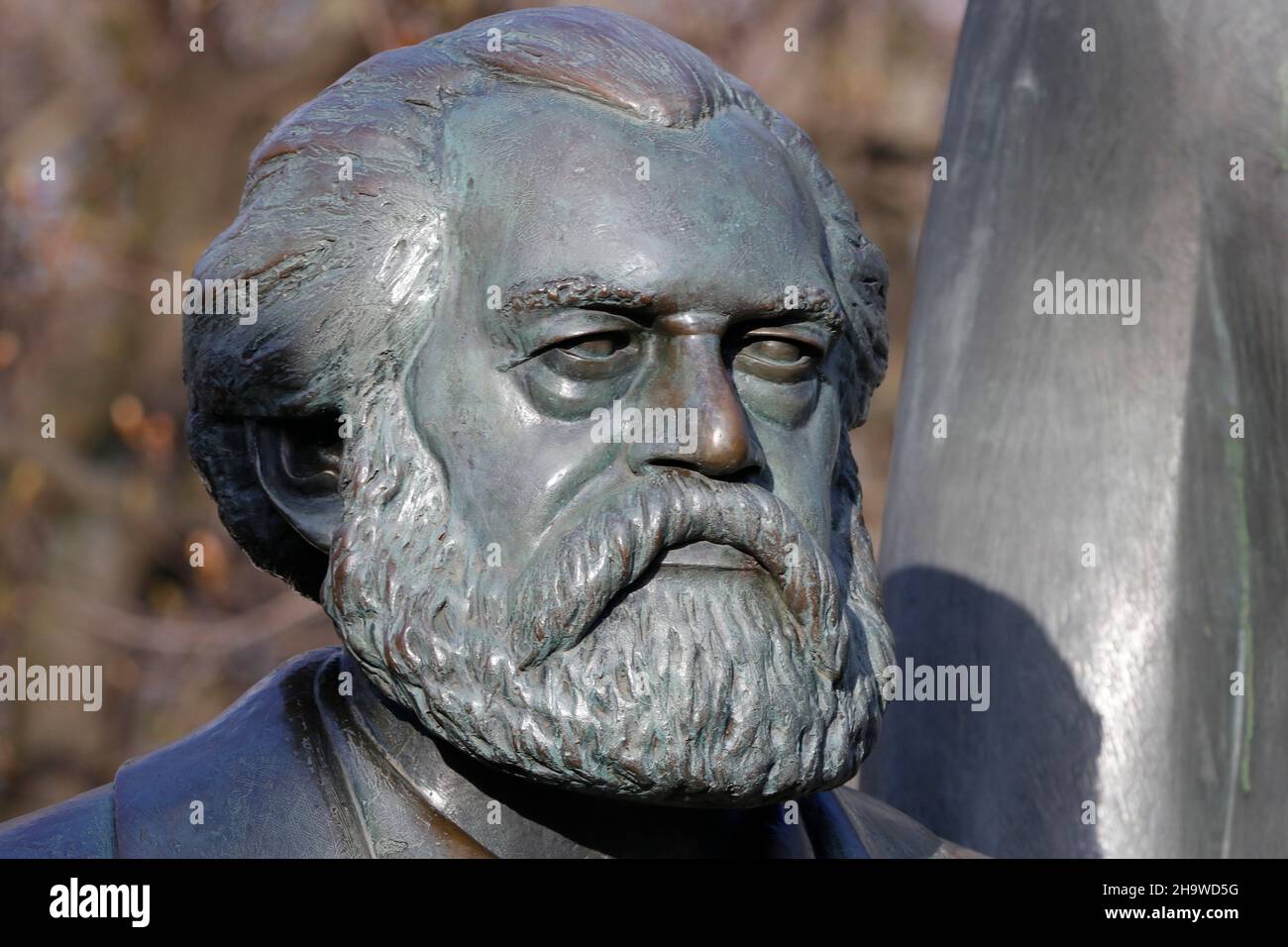 Karl Marx-Denkmal, Berlin (nur für redaktionelle Verwendung. Keine Werbung. Referenzdatenbank: http://www.360-berlin.de. © Jens Knappe. Bildquellenn Stockfoto