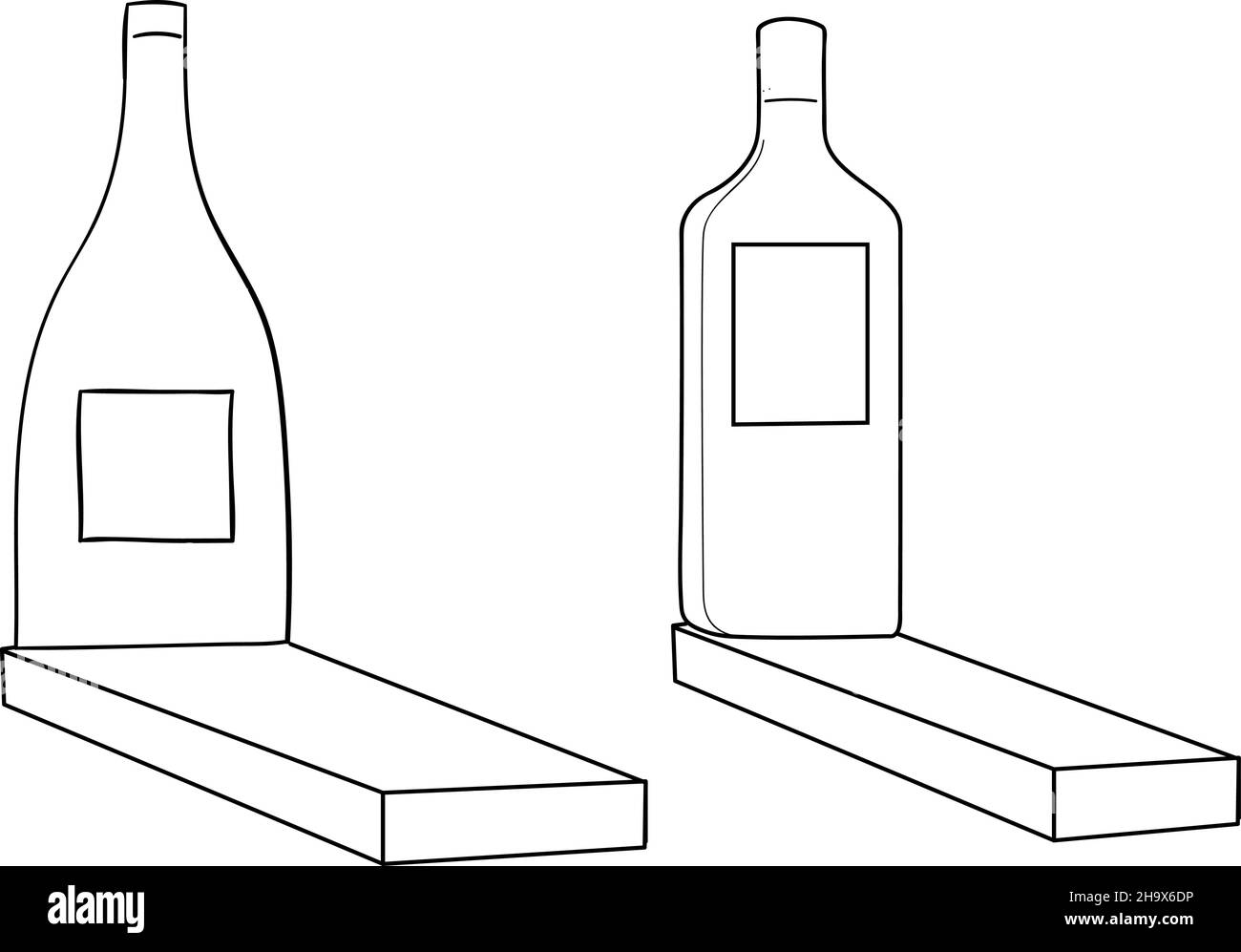 Denkmäler für Alkoholiker. Vektorgrafik. Stock Vektor