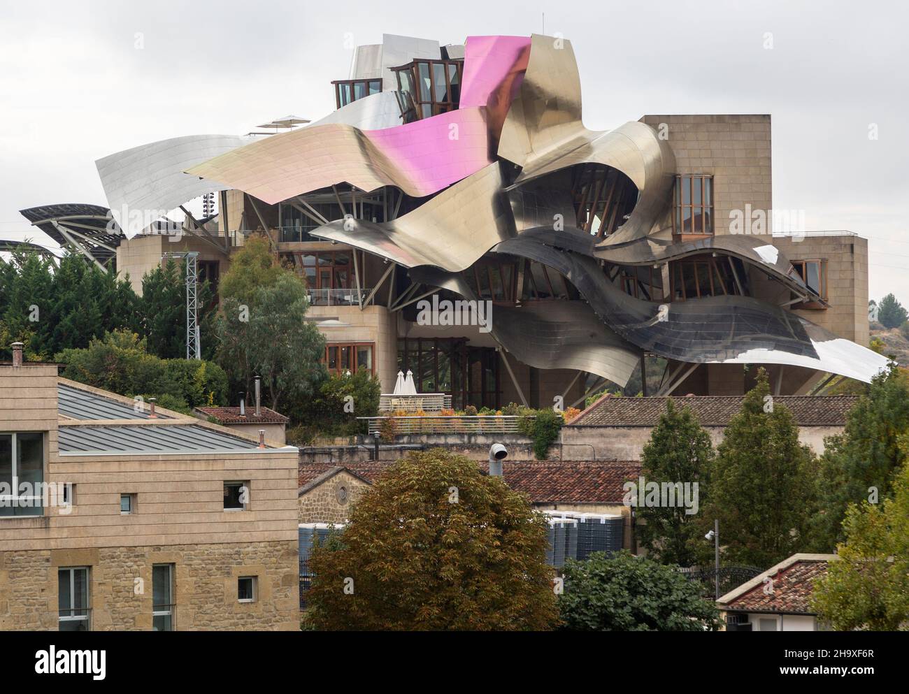 Moderne Architektur Marqués de Riscal Hotel, Architekt Frank Gehry, Elceigo, Álava, Baskenland, nordspanien Stockfoto