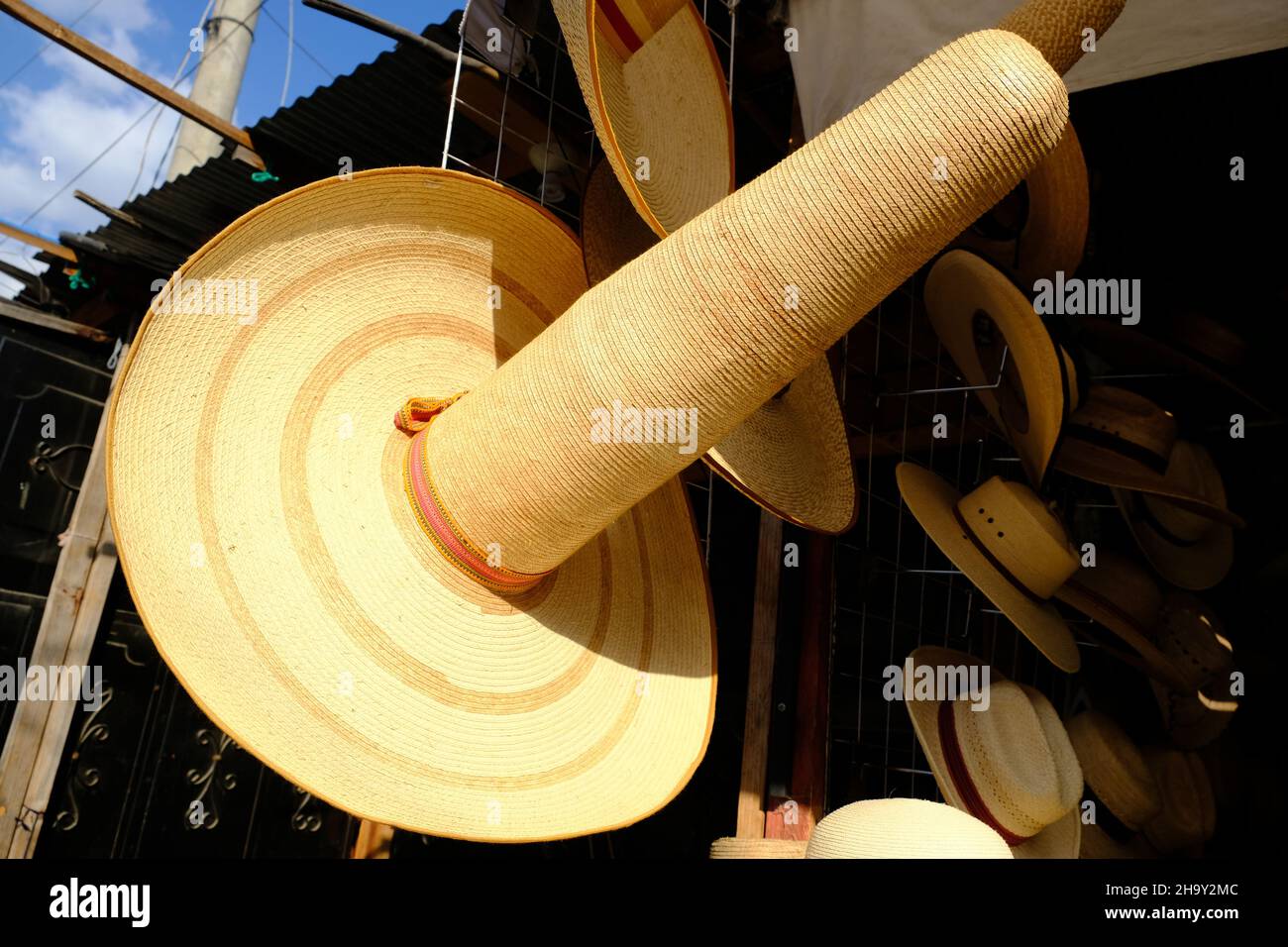 Guatemala San Juan La Laguna Lake Atitlan - Lago de Atitlan - San Juan La Laguna riesiger Sombrero Stockfoto