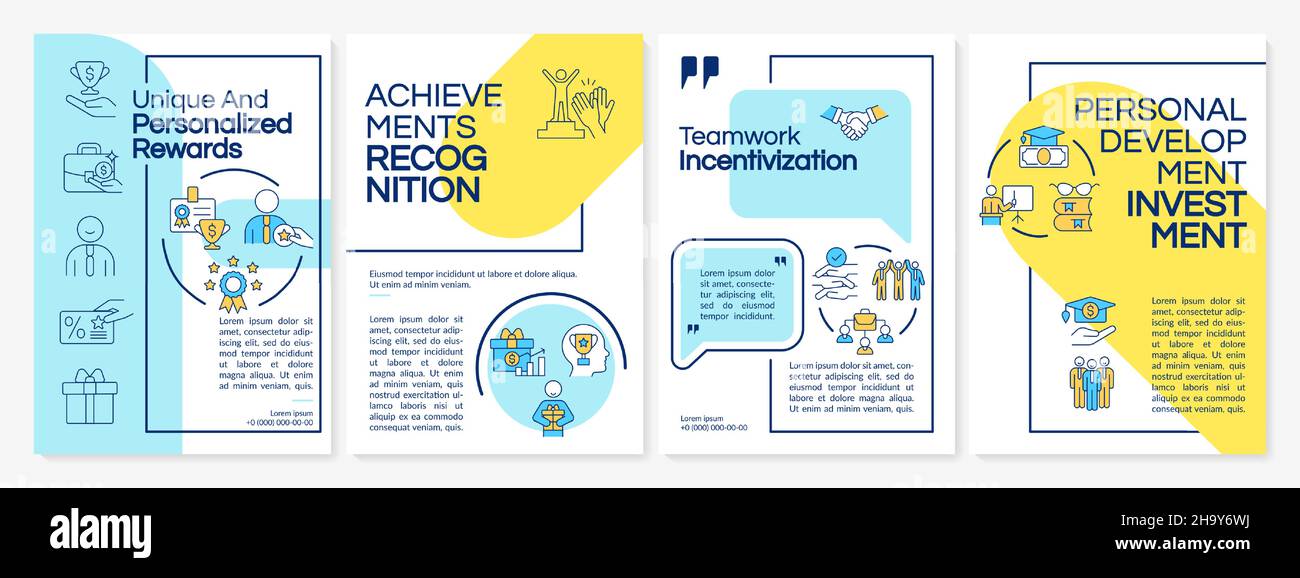 Vorlage für die Mitarbeiteranerkennung und die Belohnung von Broschüren Stock Vektor
