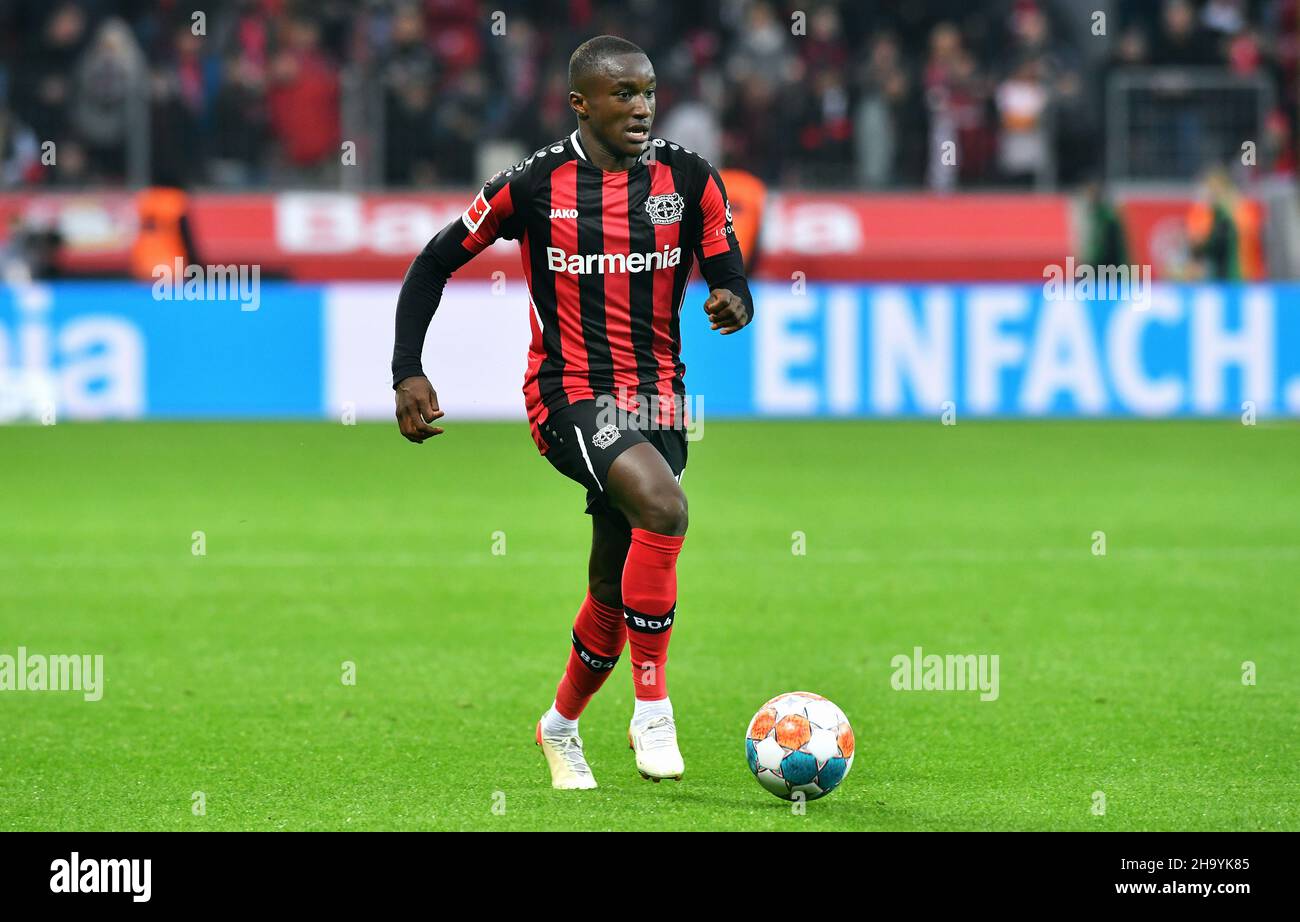 Bundesliga, BayArena Leverkusen, Bayer Leverkusen gegen VfL Bochum; Moussa Diaby. Stockfoto