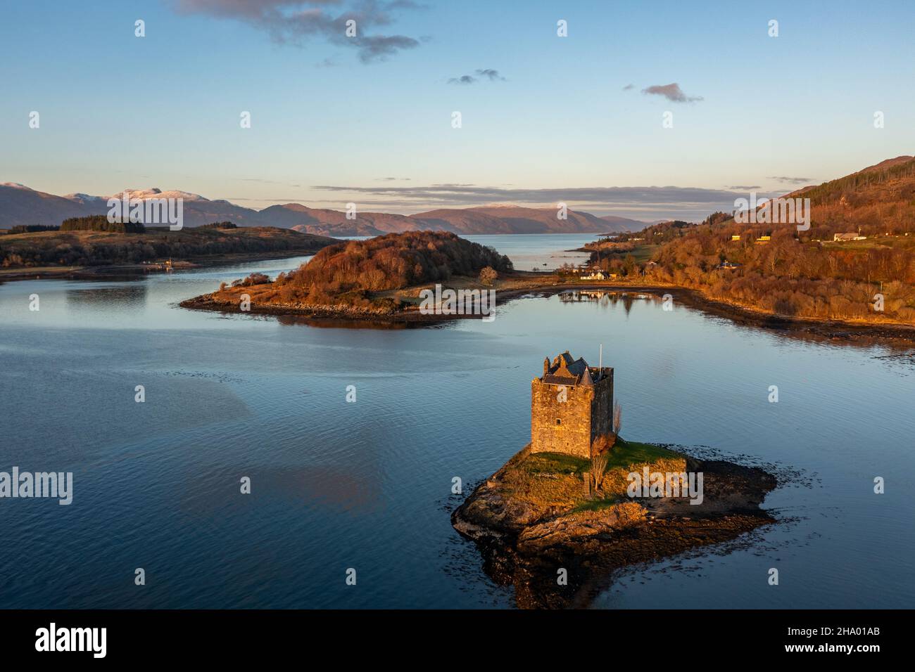 Castle Stalker, Schottland, Großbritannien Stockfoto