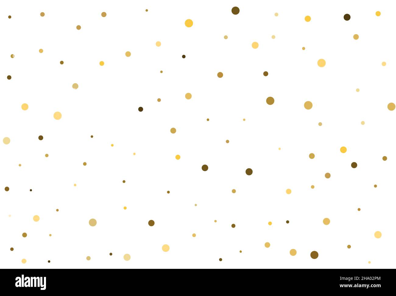 Weihnachtlicher Hintergrund mit goldenem rundem Konfetti. Vektor. Stock Vektor