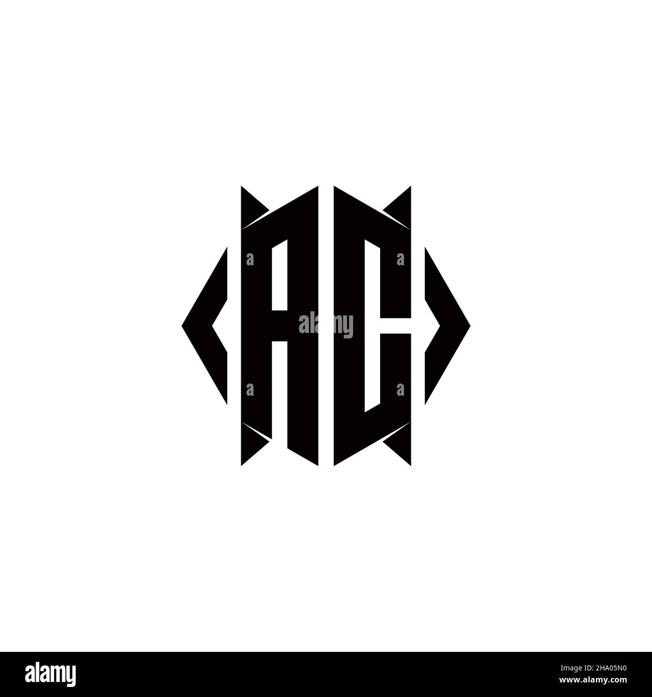 AC Logo Monogramm mit Schild Form Designs Vorlage Vektor-Symbol modern Stock Vektor