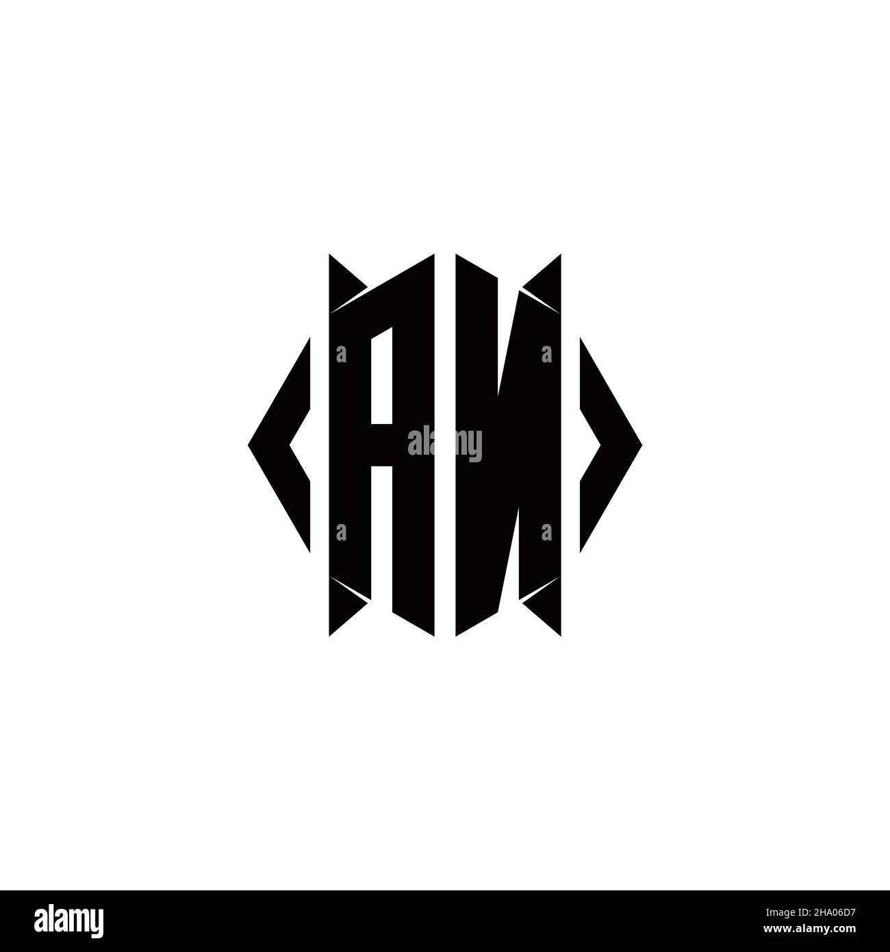 EIN Logo-Monogramm mit Schild Form Designs Vorlage Vektor-Symbol modern Stock Vektor