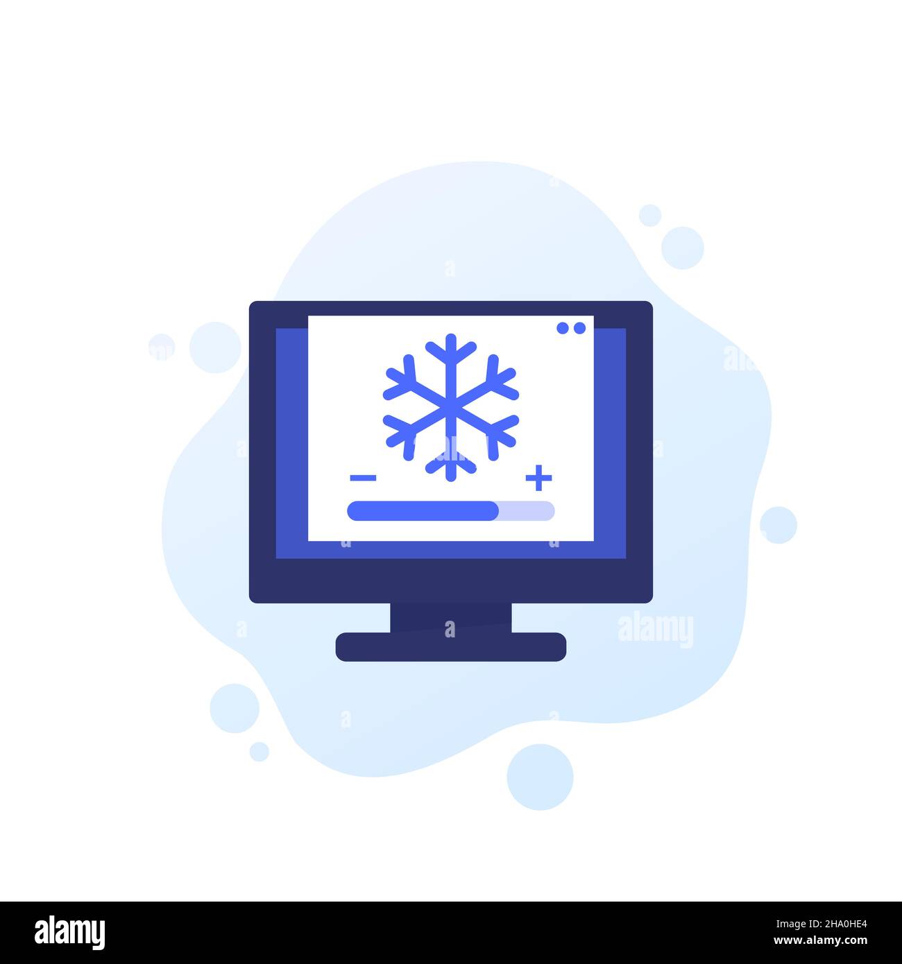 Vektorsymbol für die Kühlsteuerung für Web, Vektor Stock Vektor