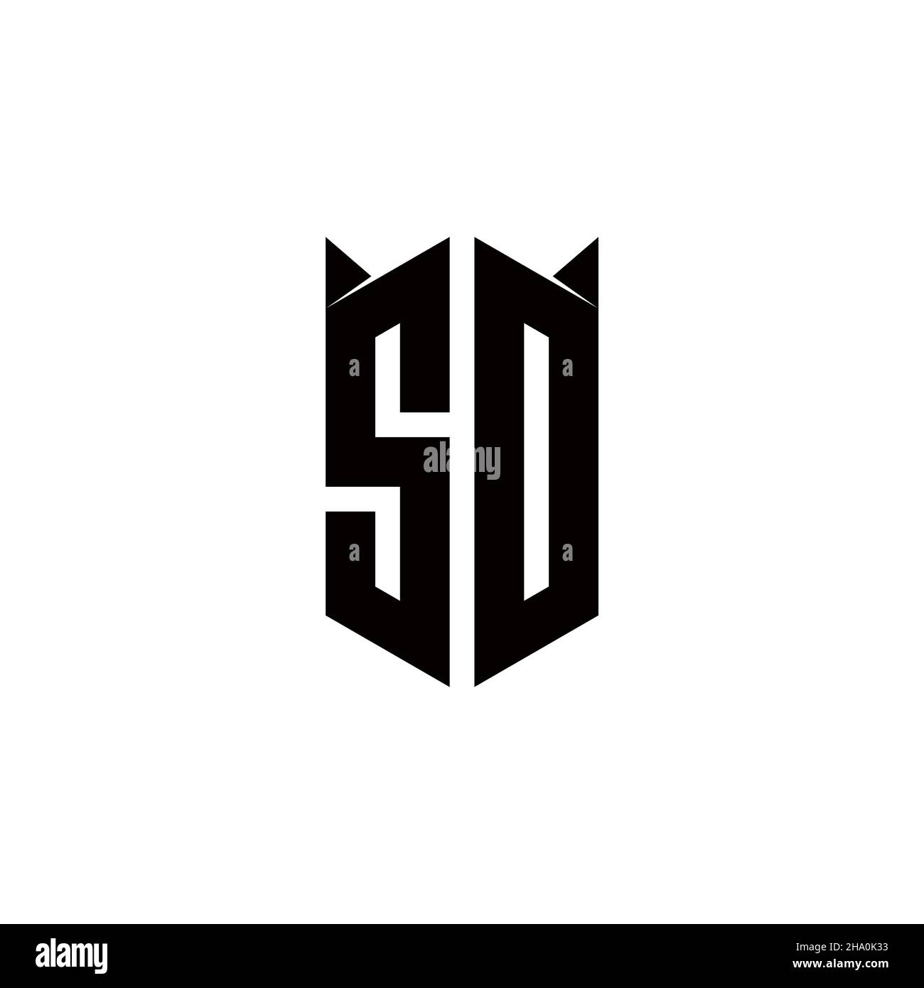 SD Logo Monogramm mit Schild Form Designs Vorlage Vektor-Symbol modern Stock Vektor