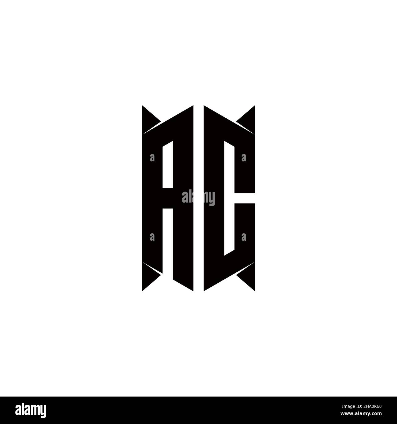 AC Logo Monogramm mit Schild Form Designs Vorlage Vektor-Symbol modern Stock Vektor