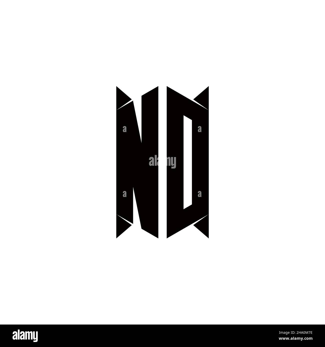 ND Logo Monogramm mit Schild Form Designs Vorlage Vektor-Symbol modern Stock Vektor
