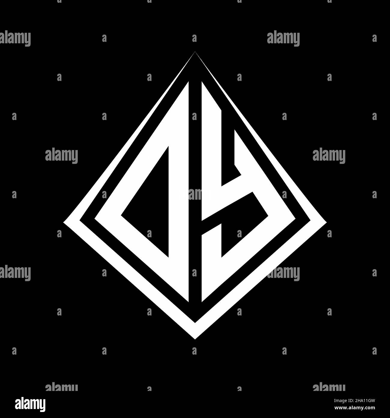 OY Logo Buchstaben Monogramm mit prisma Form Design Vorlage Vektor-Symbol modern Stock Vektor