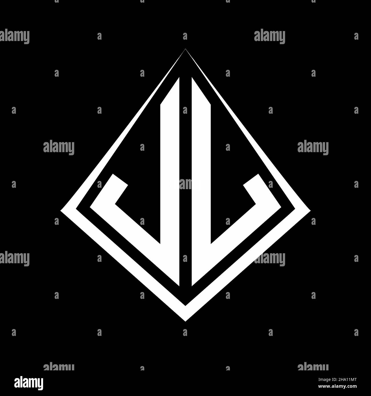 JL-Logo Buchstaben Monogramm mit prisma Form Design Vorlage Vektor-Symbol modern Stock Vektor