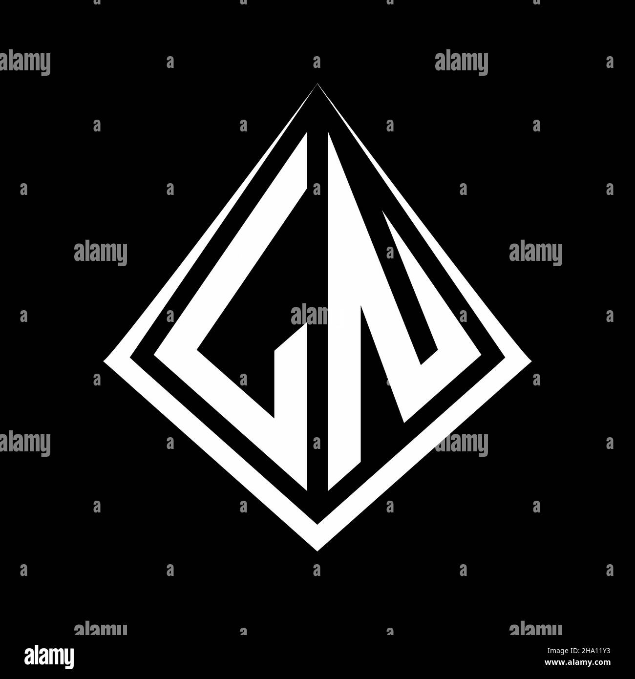 LN Logo Buchstaben Monogramm mit prisma Form Design Vorlage Vektor-Symbol modern Stock Vektor