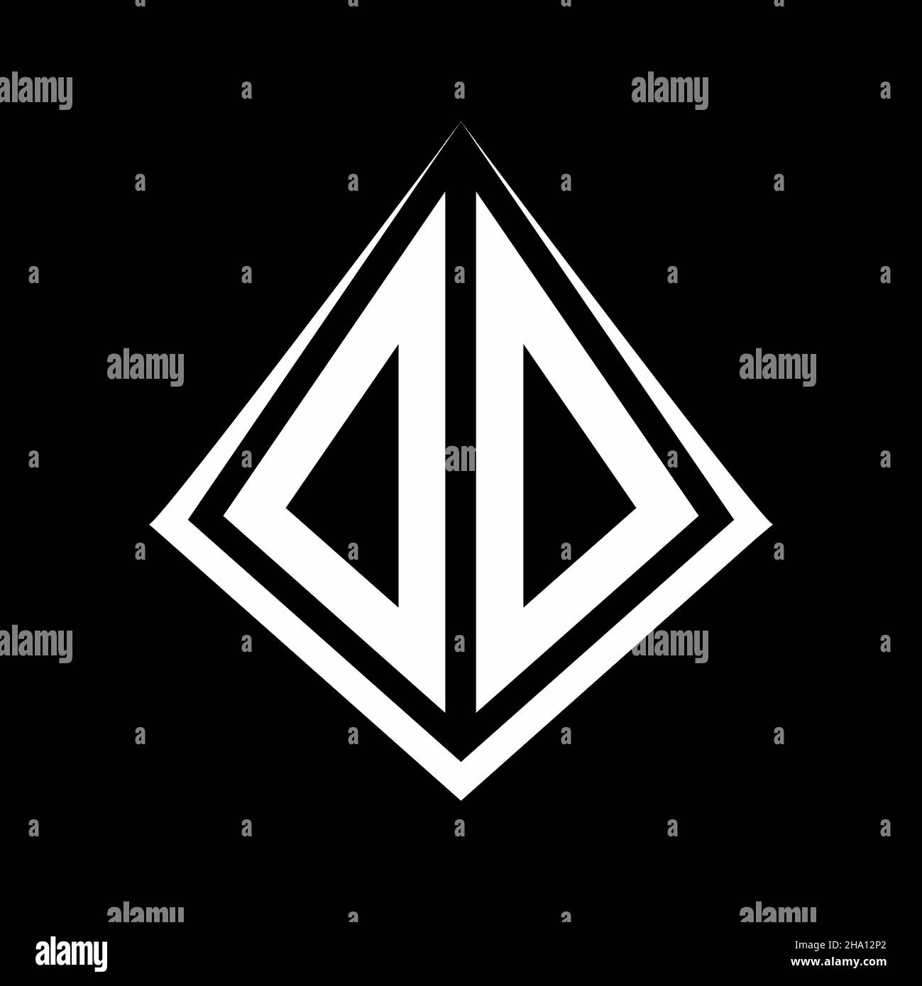 OO Logo Buchstaben Monogramm mit prisma Form Design Vorlage Vektor-Symbol modern Stock Vektor