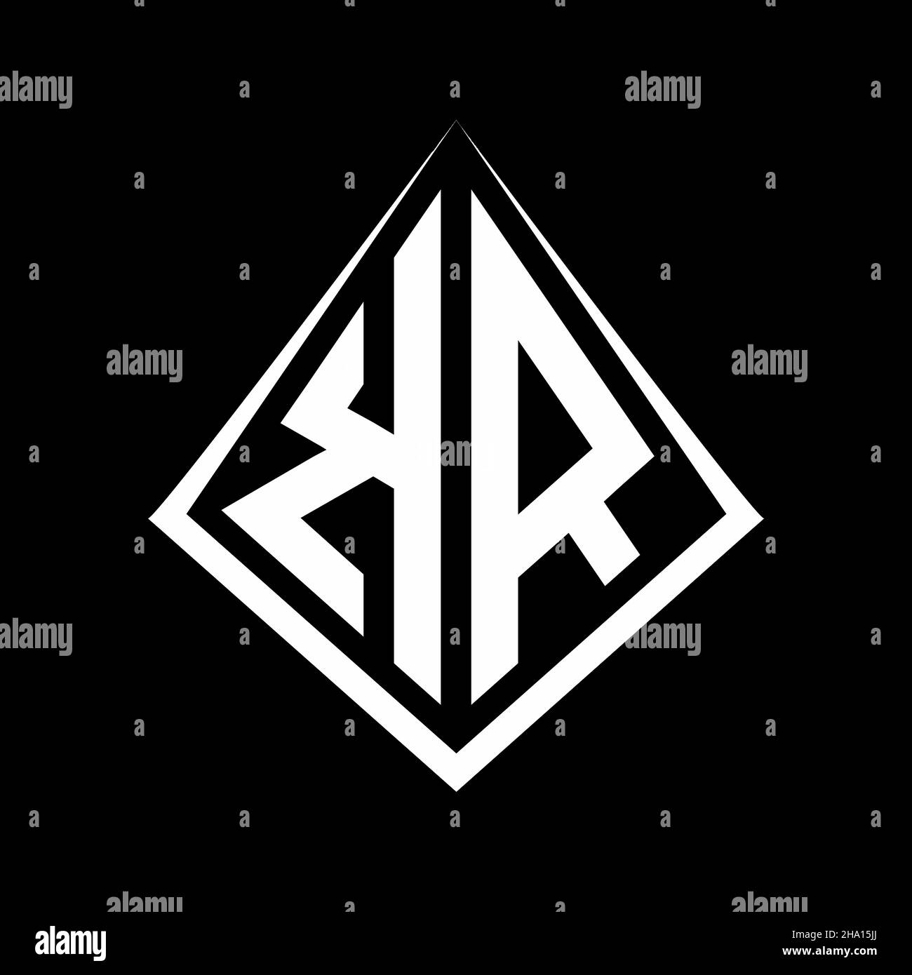 KR Logo Buchstaben Monogramm mit prisma Form Design Vorlage Vektor-Symbol modern Stock Vektor