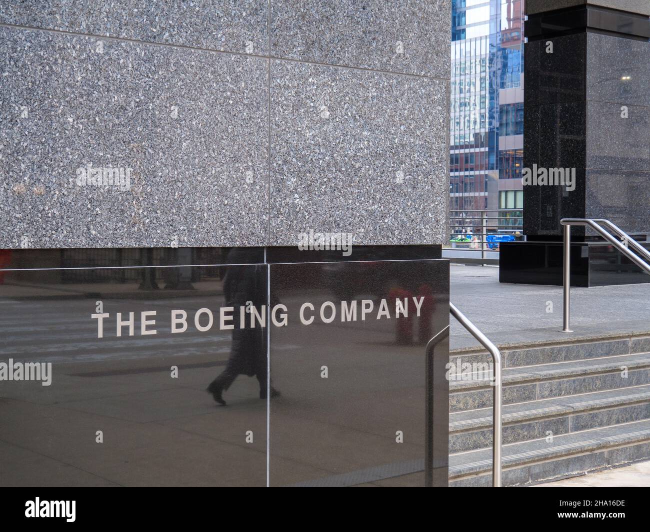 Unternehmensbüro der Boeing Company, Chicago, Illinois. Stockfoto