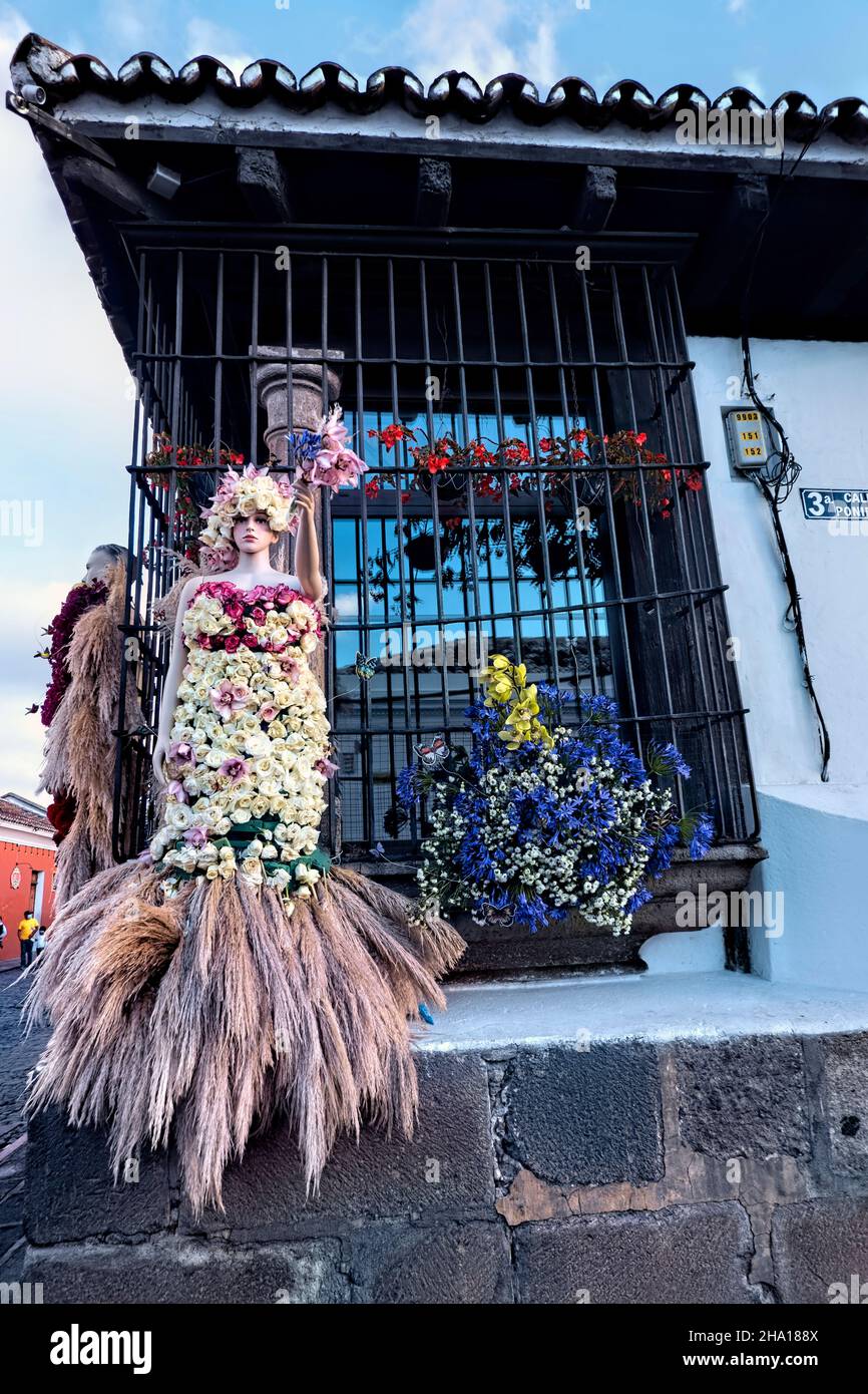 Blumenfest in Antigua, Guatemala Stockfoto