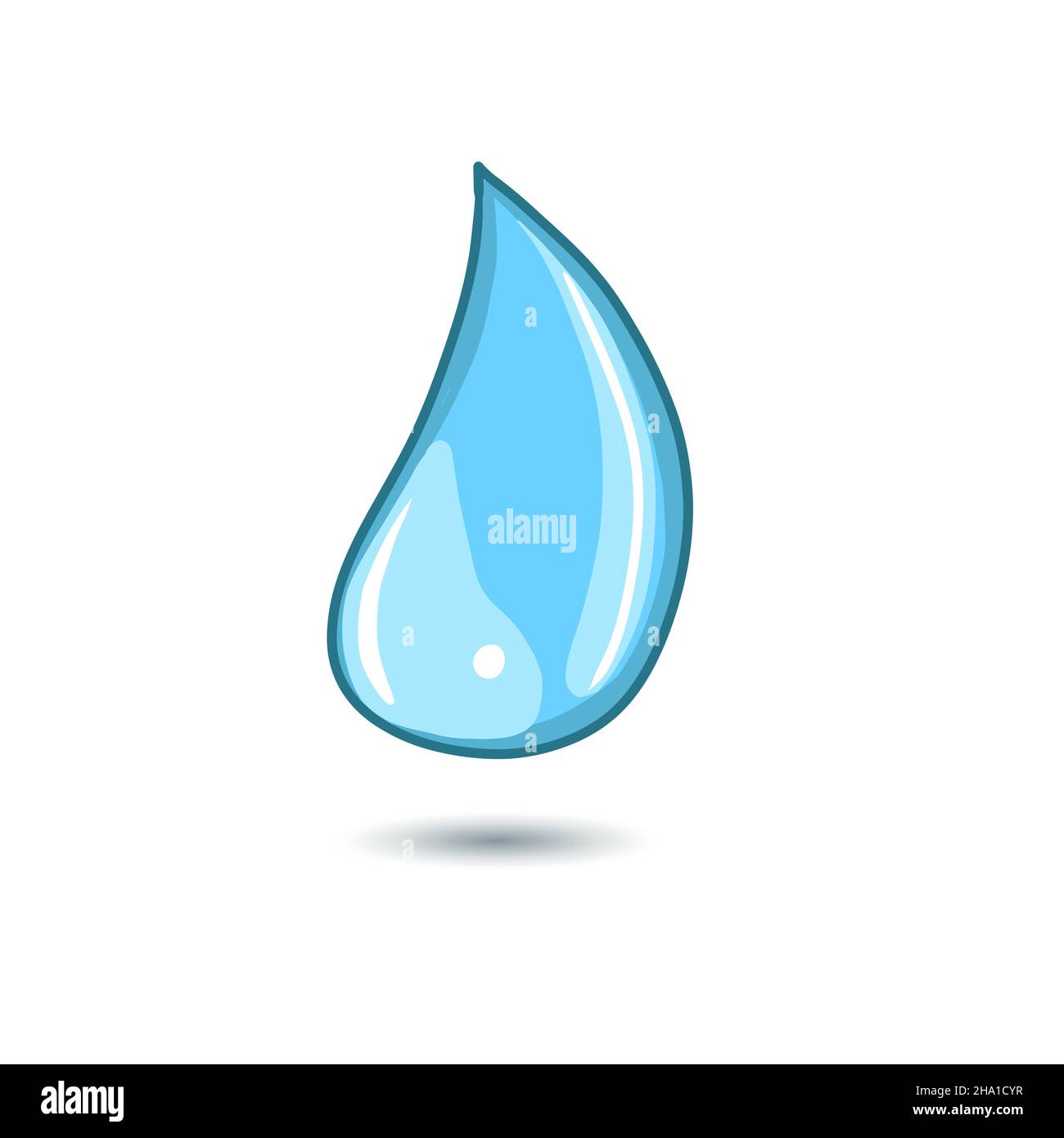 Ein einfacher Tropfen Wasser. Vektorgrafik Stock Vektor