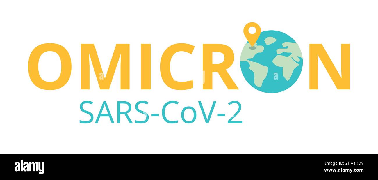 Omicron Neues SARS-Mutationskonzept der Variante B.1.1.529. Gesundheitsrisiko. Kampf Gegen Coronavirus Stock Vektor
