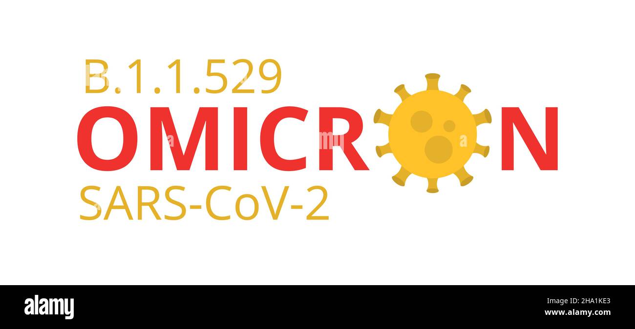 Omicron Neues SARS-Mutationskonzept der Variante B.1.1.529. Gesundheitsrisiko. Kampf Gegen Coronavirus Stock Vektor