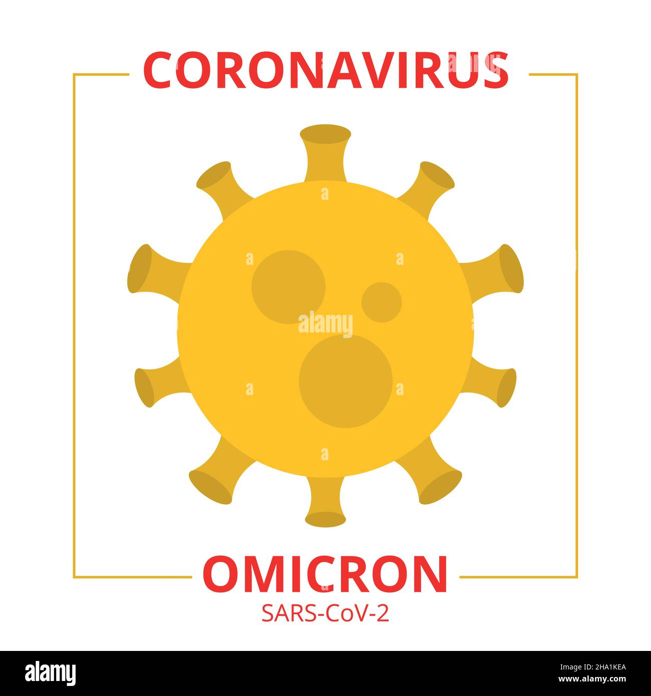 Omicron Neues SARS-Mutationskonzept der Variante B.1.1.529. Gesundheitsrisiko. Kampf Gegen Coronavirus Stock Vektor