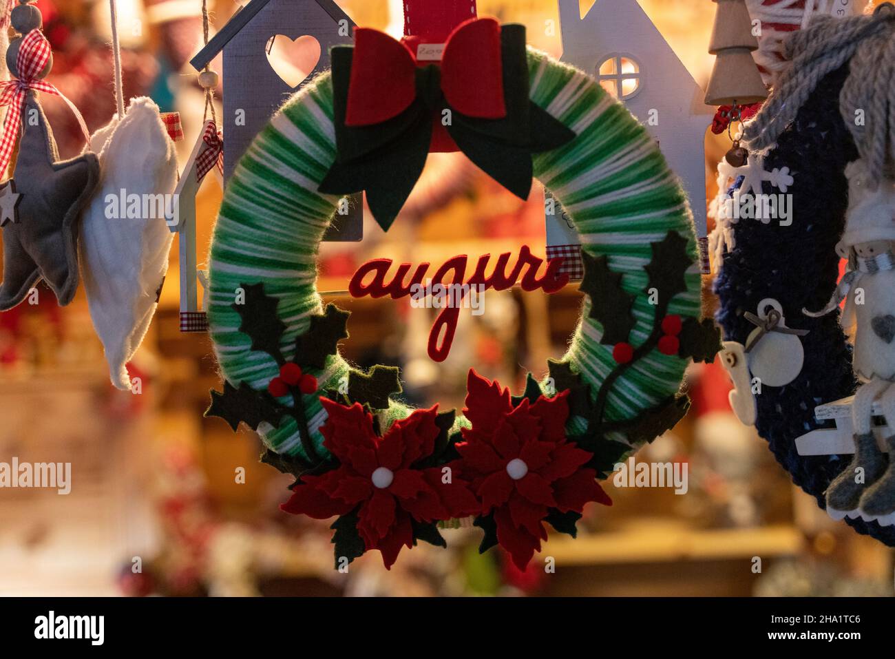 Campo di Gove, l'Aquila, Italien - Weihnachtsmärkte Stockfoto