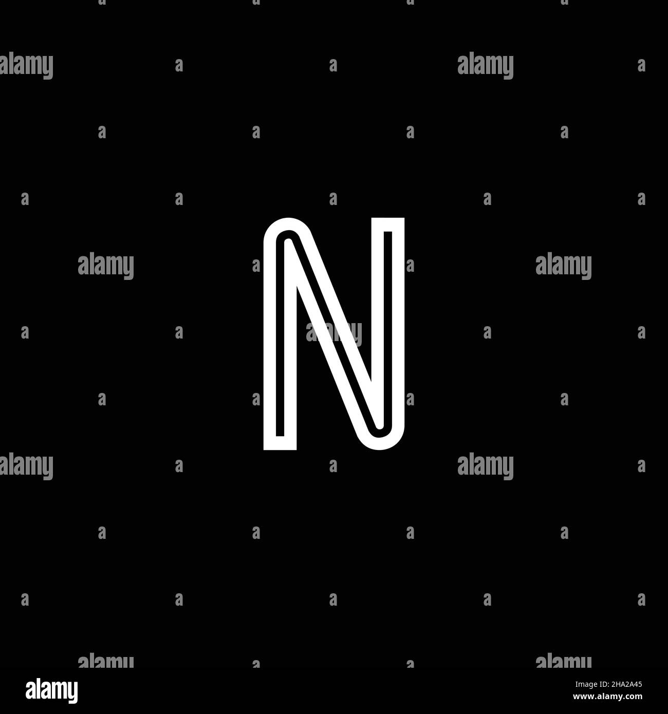 Premium Vector N Anfangsbuchstabe Logo für Luxus-Branding. Elegantes und stilvolles Design für Ihr Elite-Unternehmen. Stock Vektor