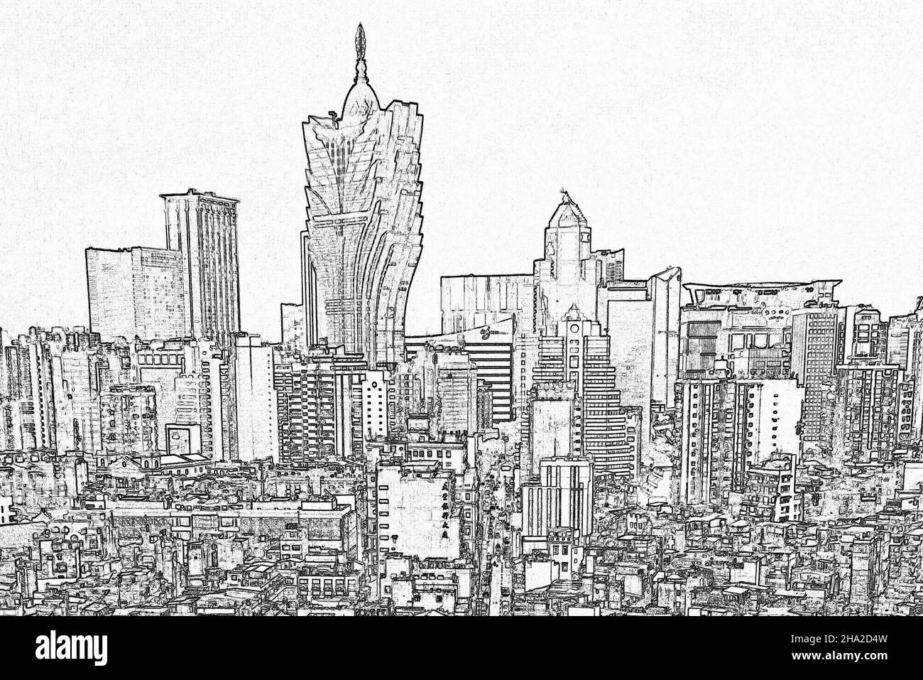 Luftaufnahme der Stadt Macau, China Stockfoto