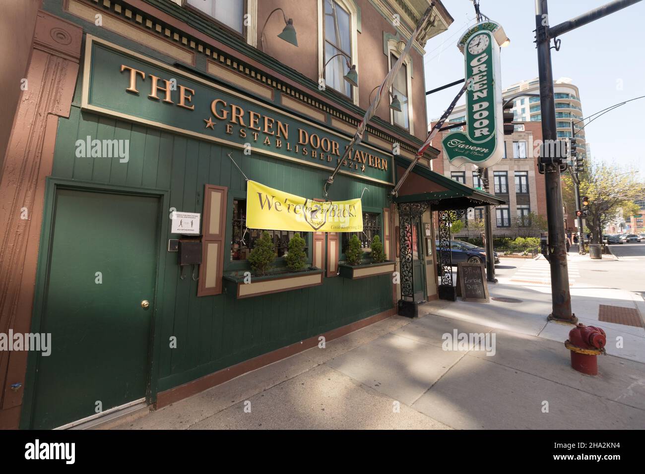 Chicago, IL, USA The Green Door Tavern Stockfoto