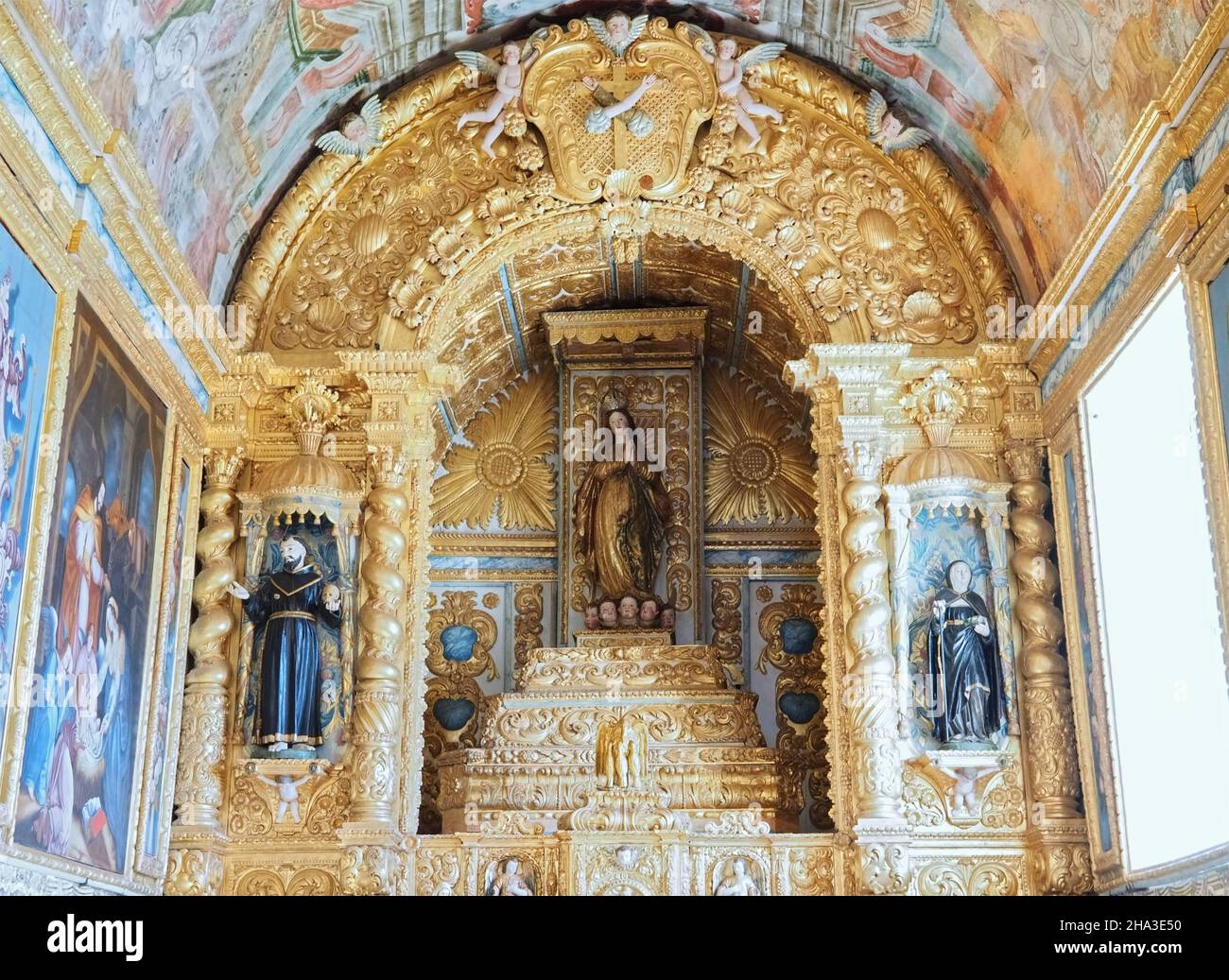 Im Inneren der Kirche Igreja da Misericordia in Almodovar im Alentejo Bezirk von Portugal Stockfoto