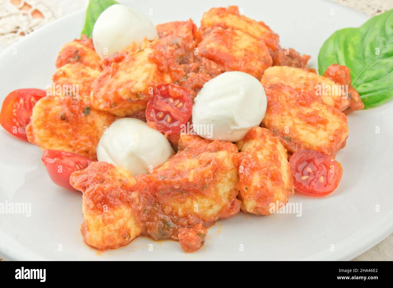 Traditionelle italienische Gnocchi aus der Nähe Stockfoto